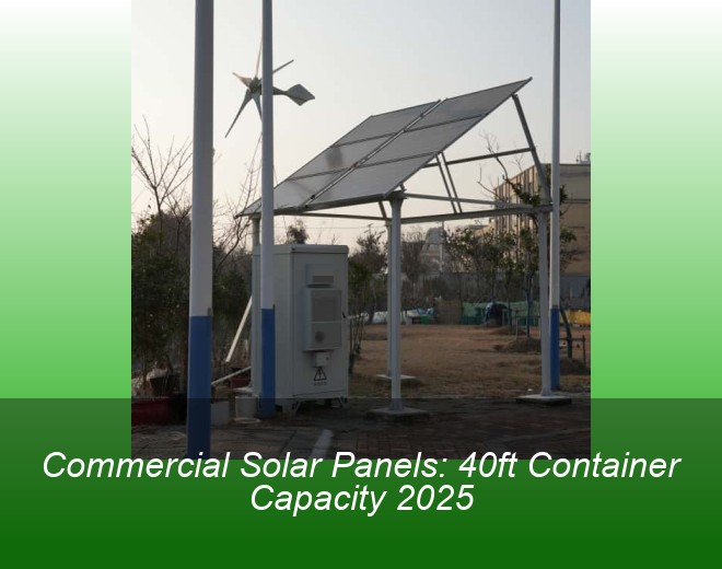 Commercial Solar Panels: 40ft Container Capacity 2025